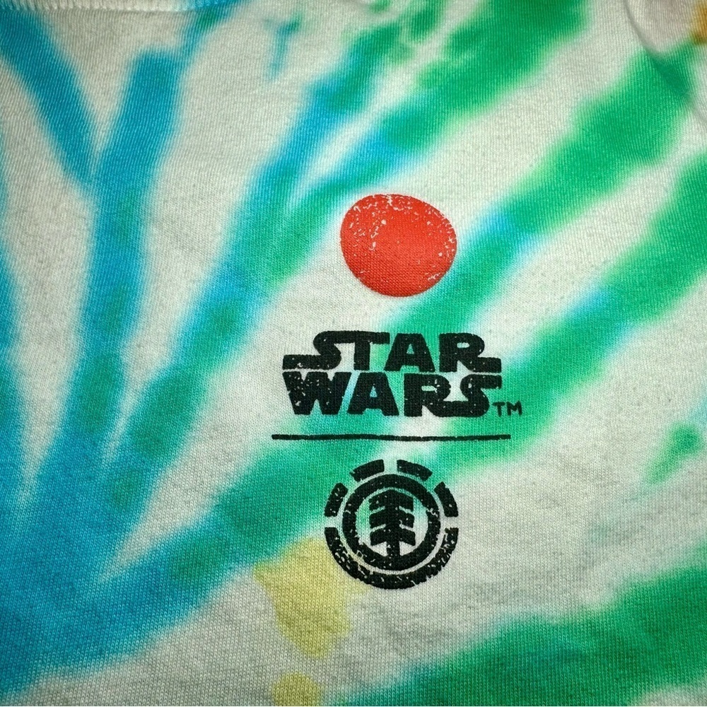 Element x Star Wars Men's T-Shirt White Multicolor Tie-Dye Size S/P - Picture 9 of 10